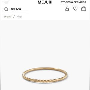 Mejuri 14k Yellow Gold Twist Ring - Size 7
